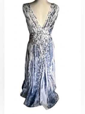 Beautiful 100% Cotton Dress Fringe Boho Tie Dye Bohemian Vintage Style Maxi Bead